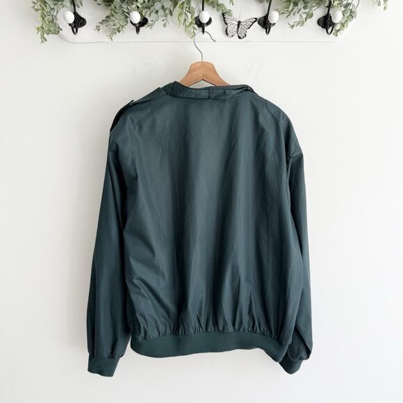 Members Only Insulated Jacket Mens L Green Bomber Cafe Racer Zip Lined 92035 - Picture 2 of 4